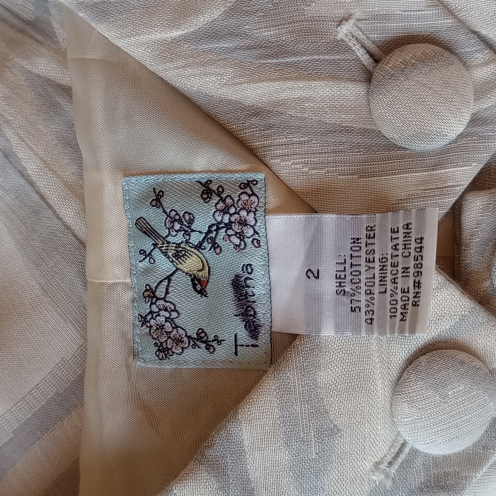 Anthropologie Tabitha Jacquard Crop Bracelet Sleeve Retro Style Jacket Blazer 2 - Picture 6 of 6